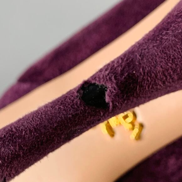 PRADA Size 7 Purple Plum Suede Cutout Sandals - Picture 10 of 10